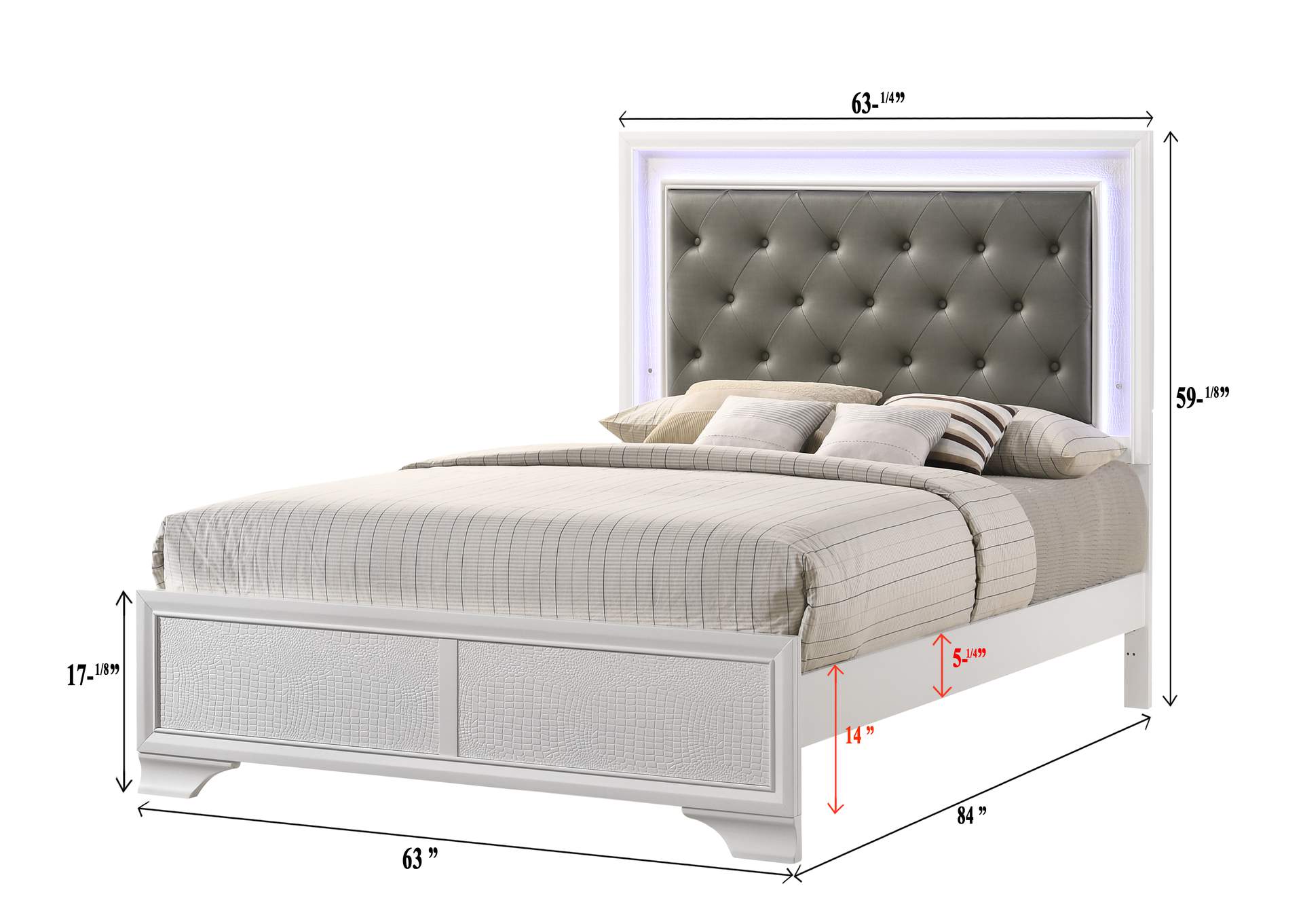 Lyssa Frost Queen Bed,Crown Mark