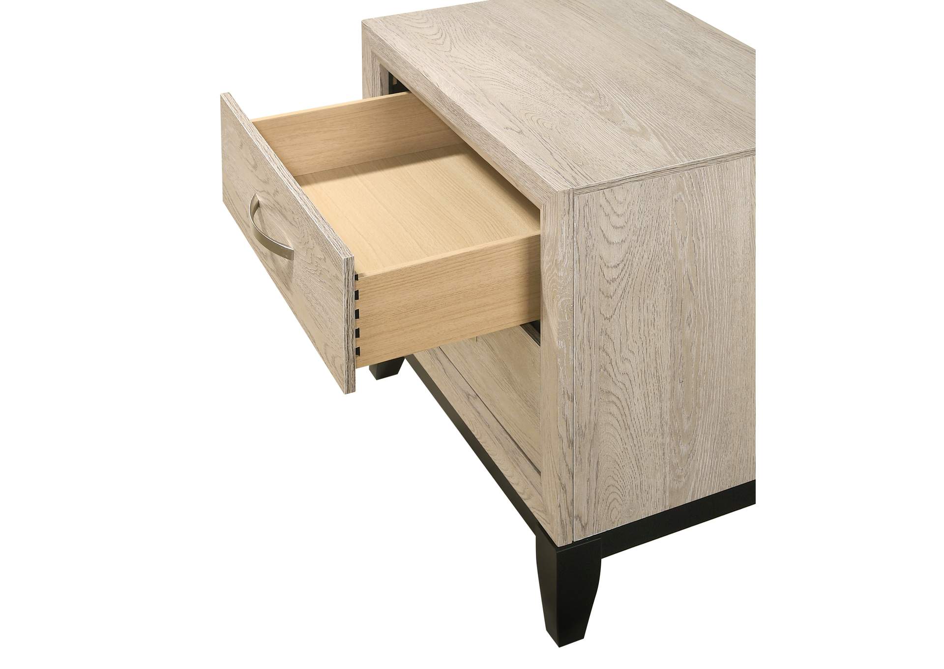 Akerson Drift Wood King Bed W/ Dresser, Mirror, Nightstand,Crown Mark