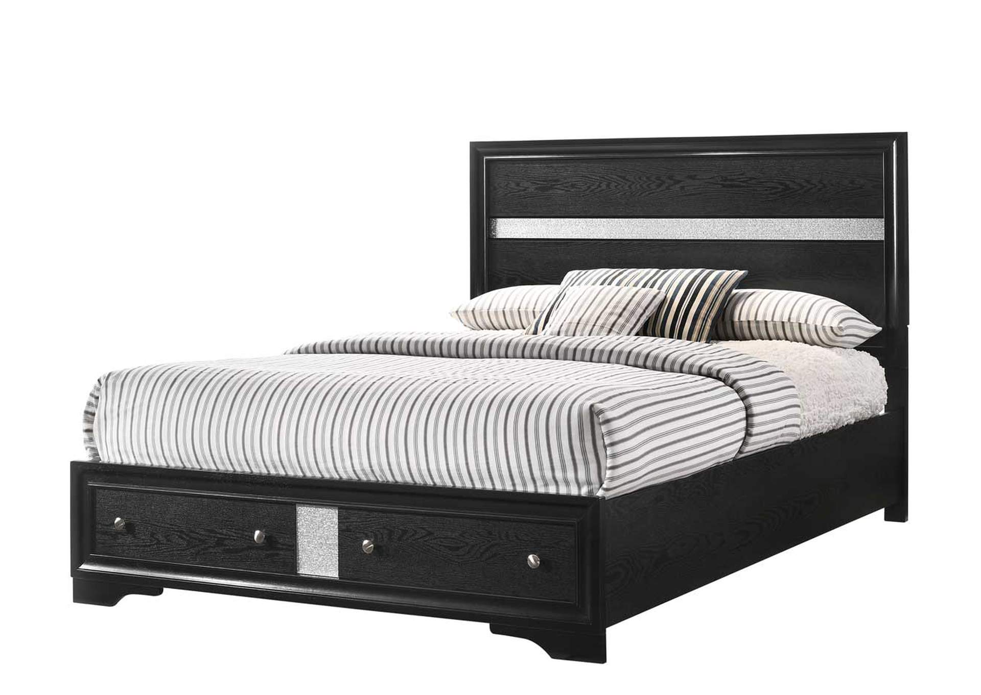 Regata Black Queen Bed