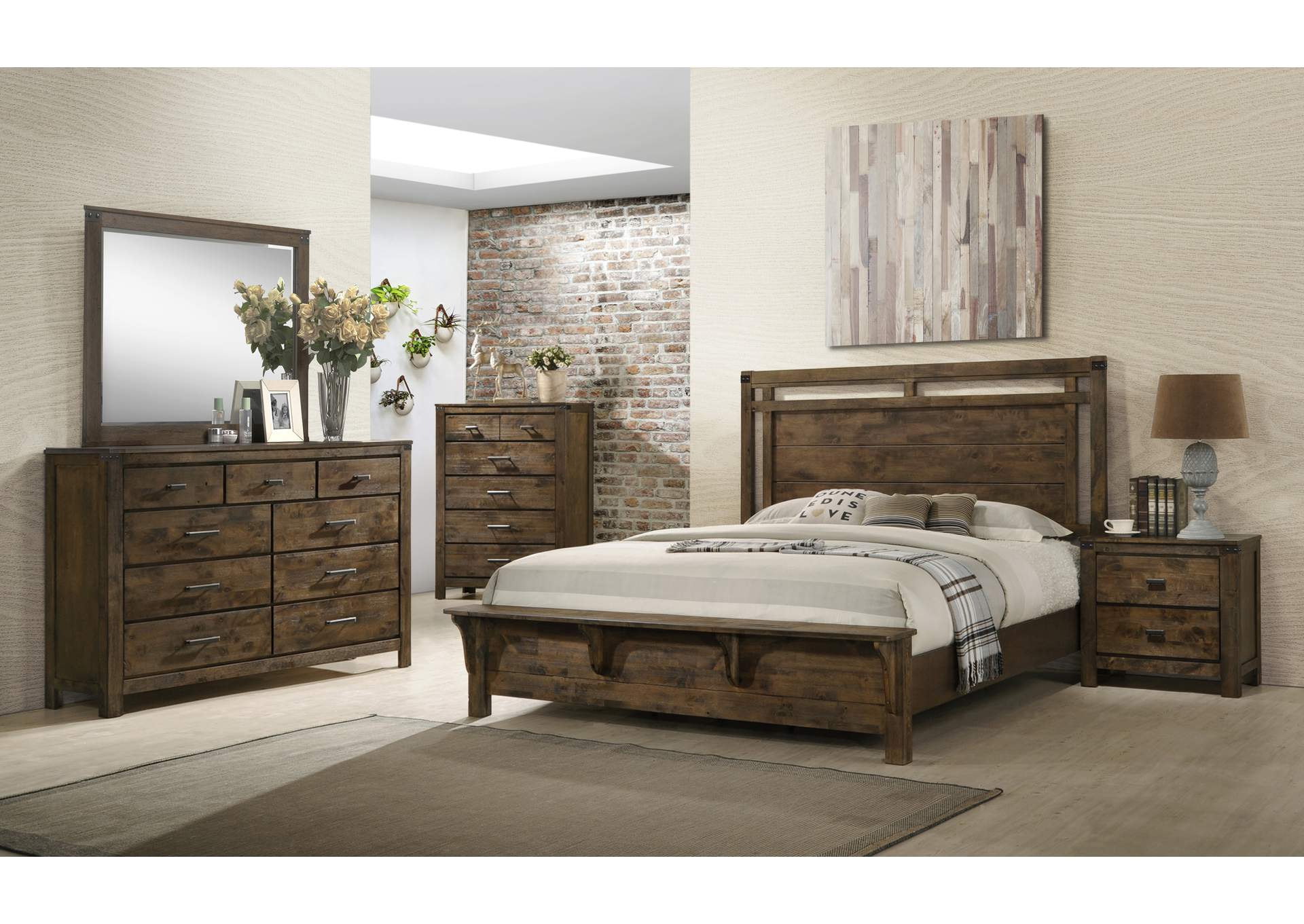 Curtis Panel King Bed,Crown Mark