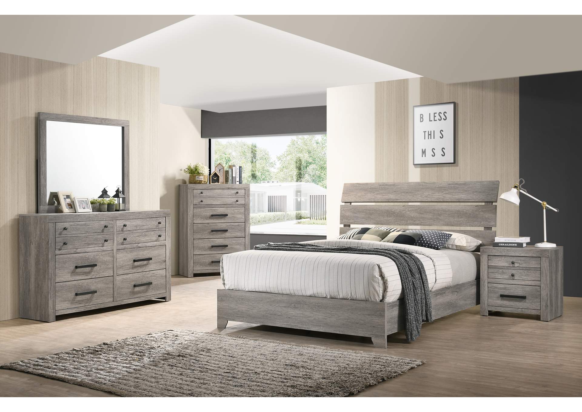 Tundra King Platform Bed,Crown Mark