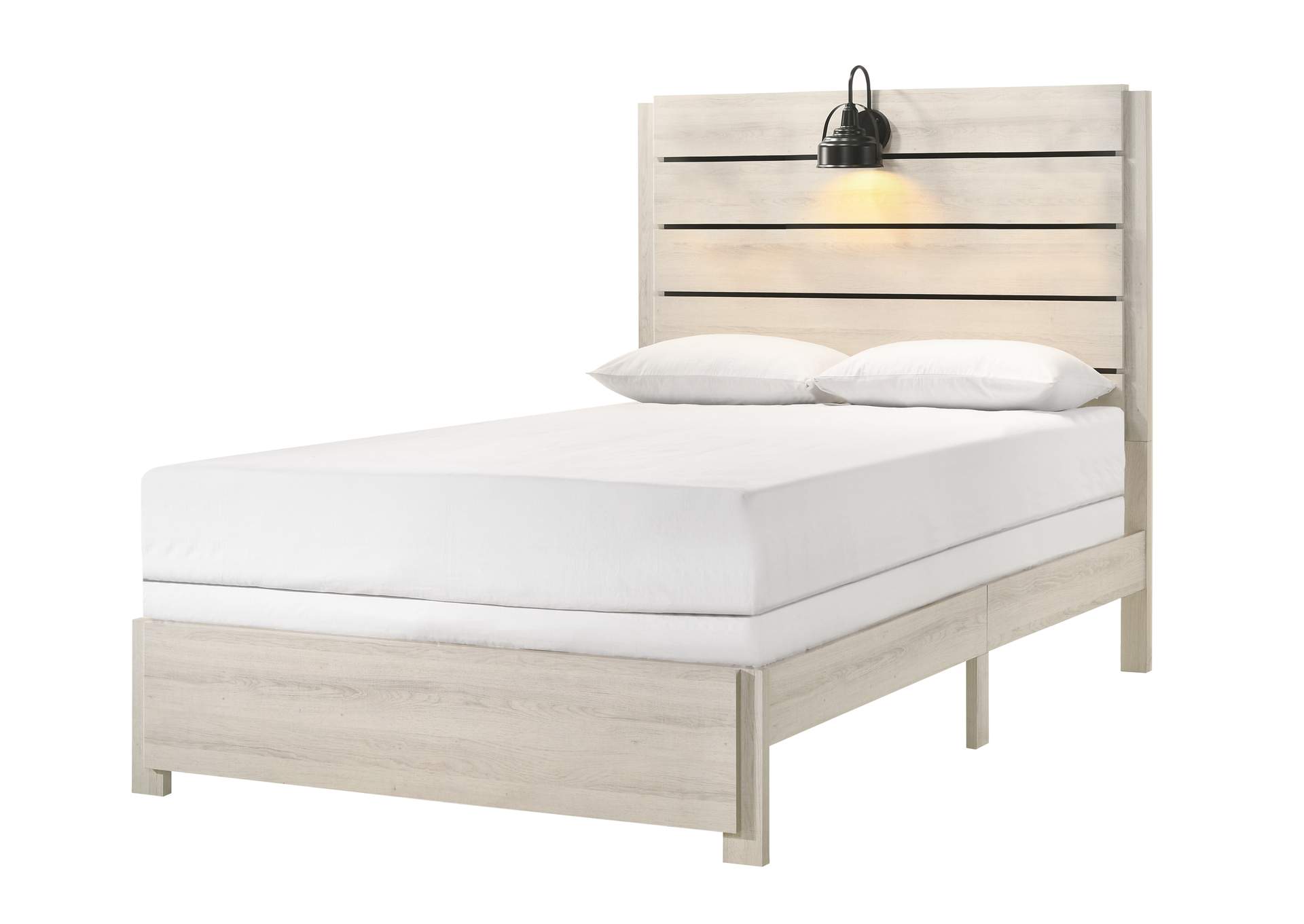 Carter Full Platform Bed In One Box White,Crown Mark