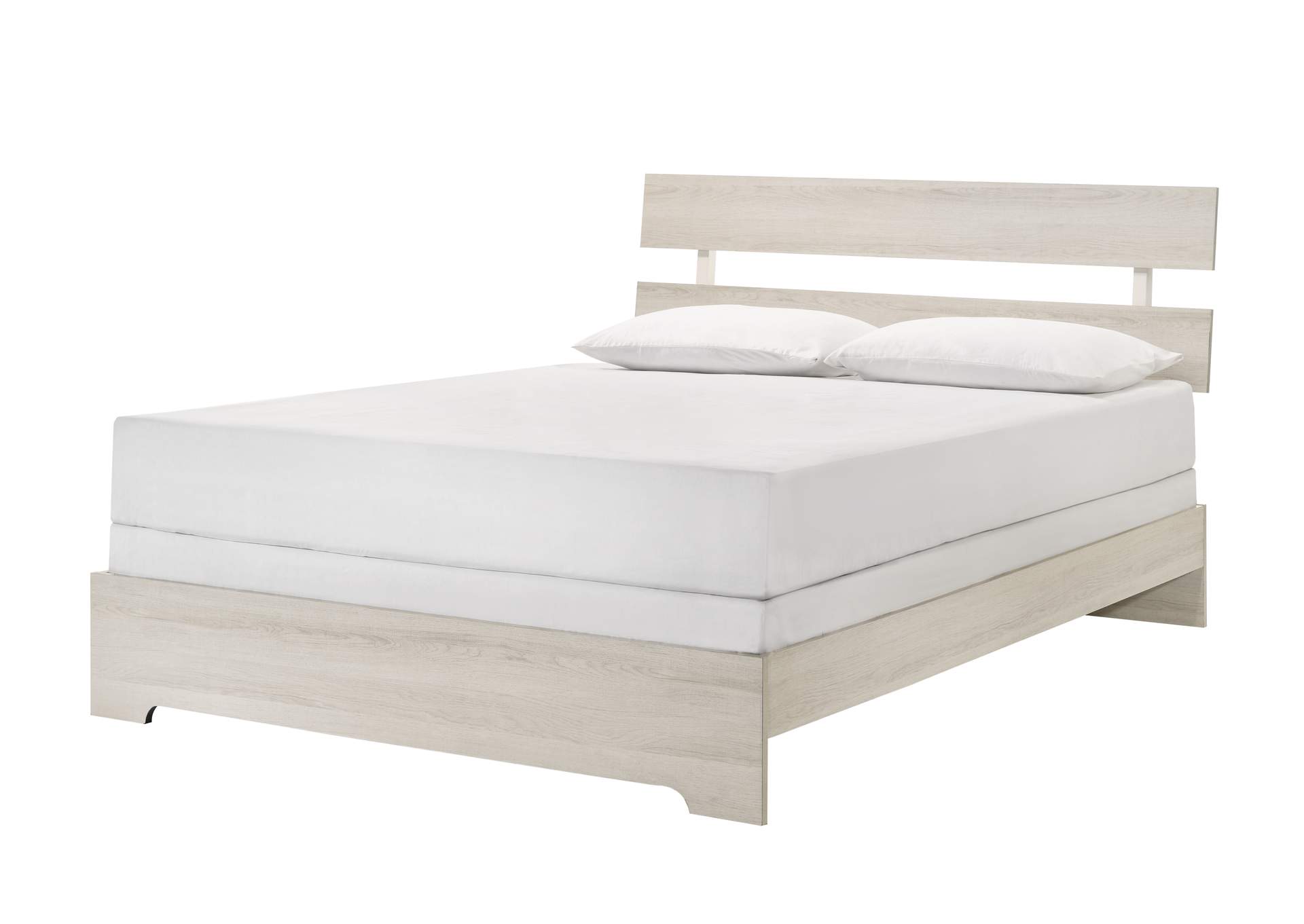 Atticus Queen Platform Bed In One Box White,Crown Mark