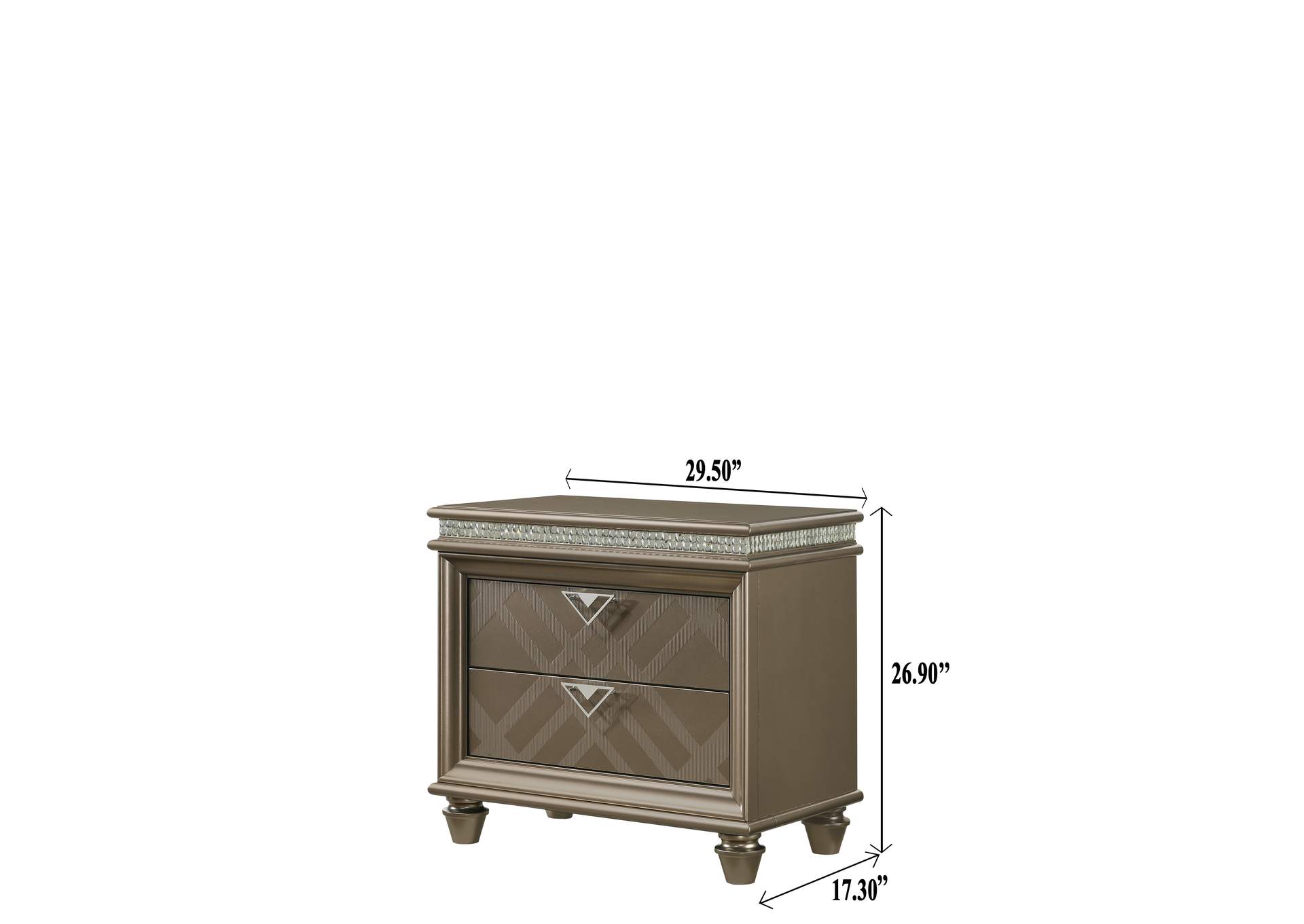 Cristal Night Stand,Crown Mark