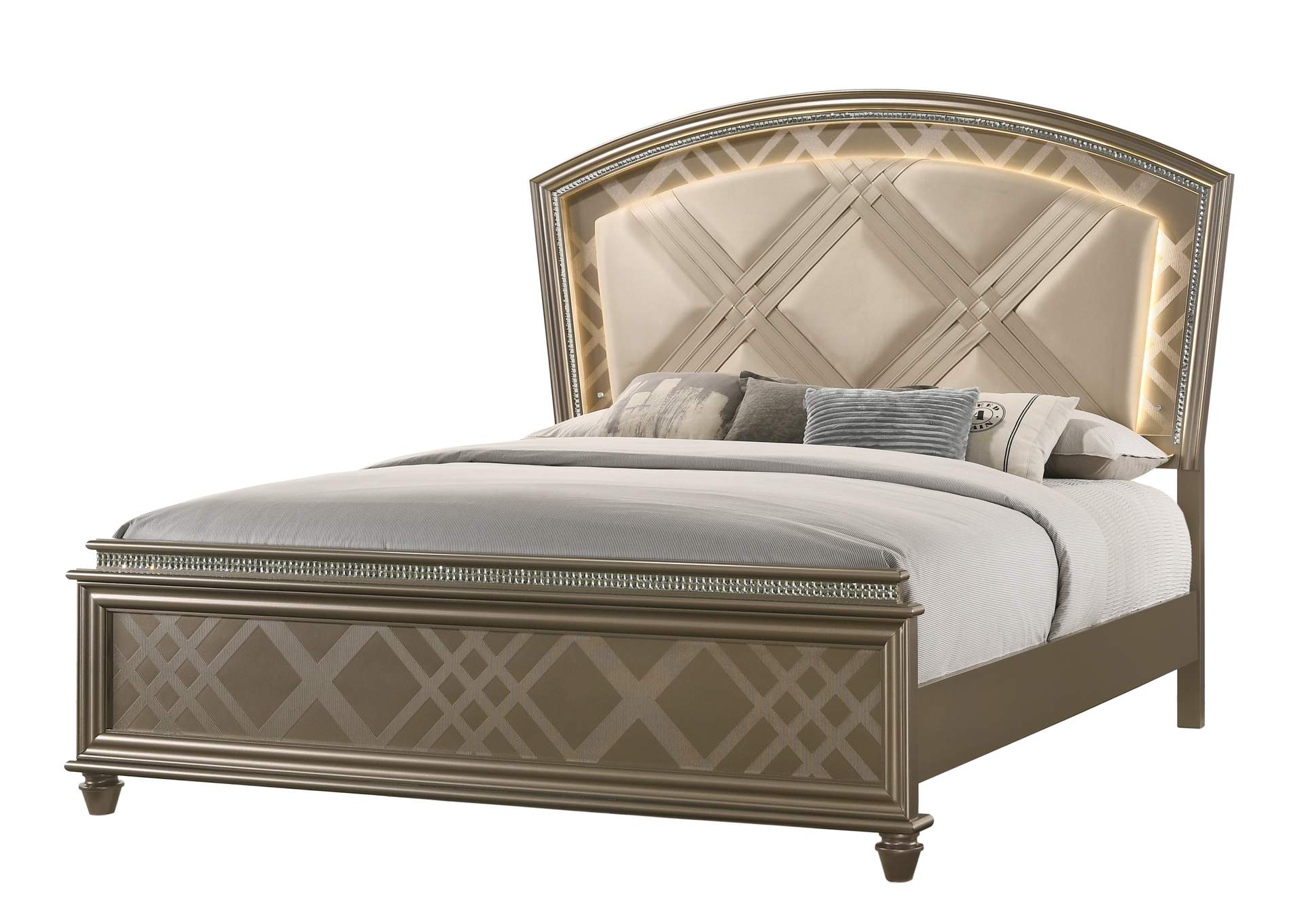 Cristal King Bed,Crown Mark