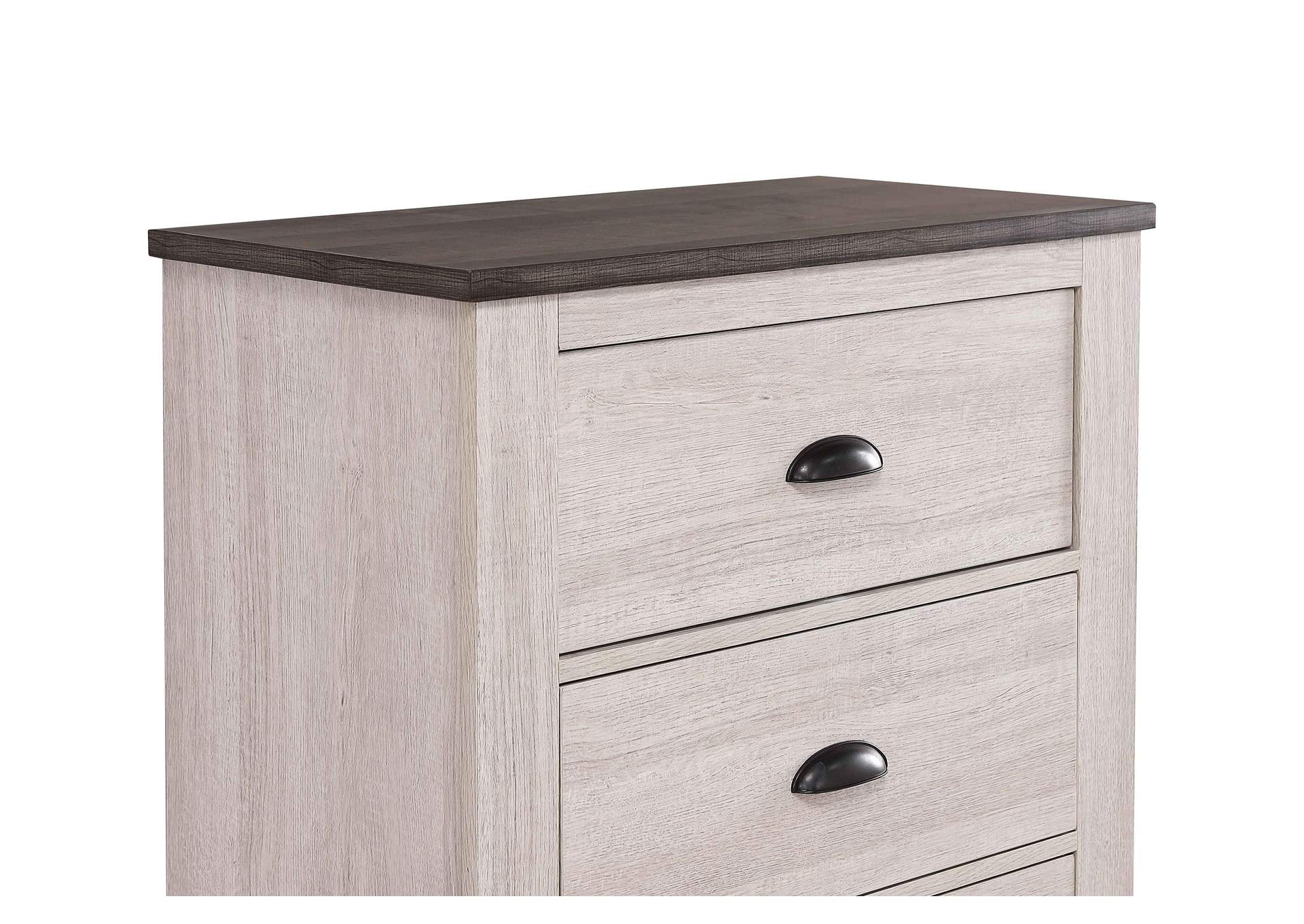 Coralee Night Stand Chalk - Grey,Crown Mark