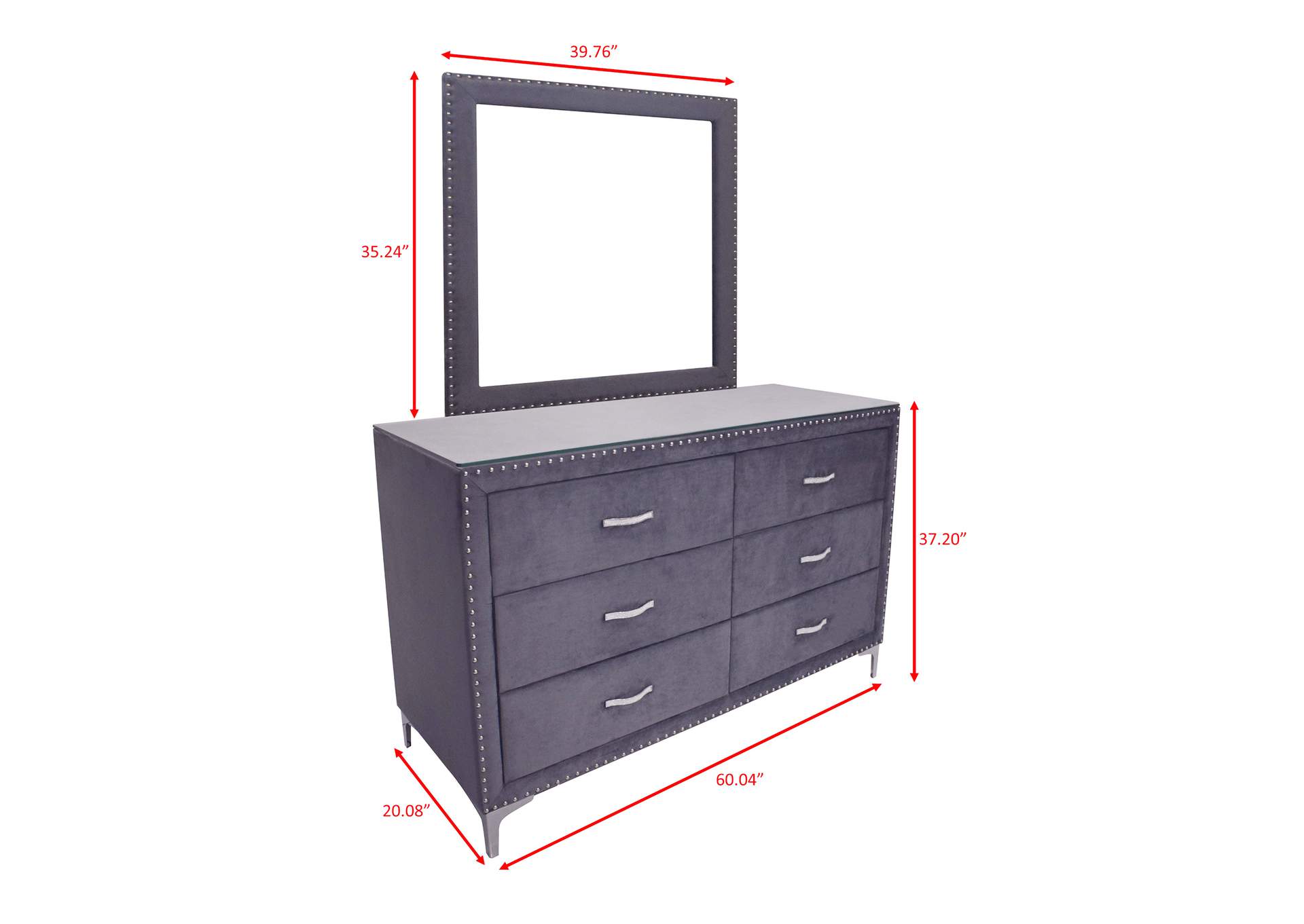 Lucinda Dresser - Dark Grey,Crown Mark