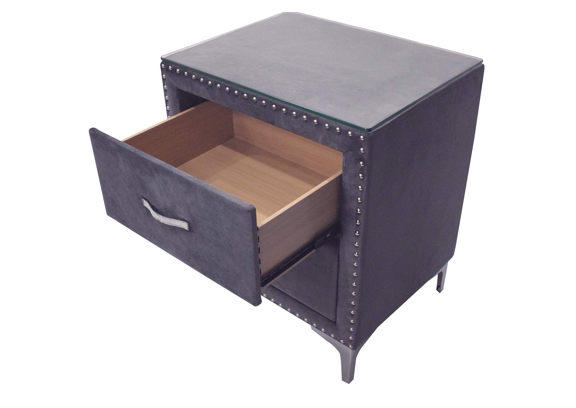 Lucinda Nightstand - Dark Grey,Crown Mark