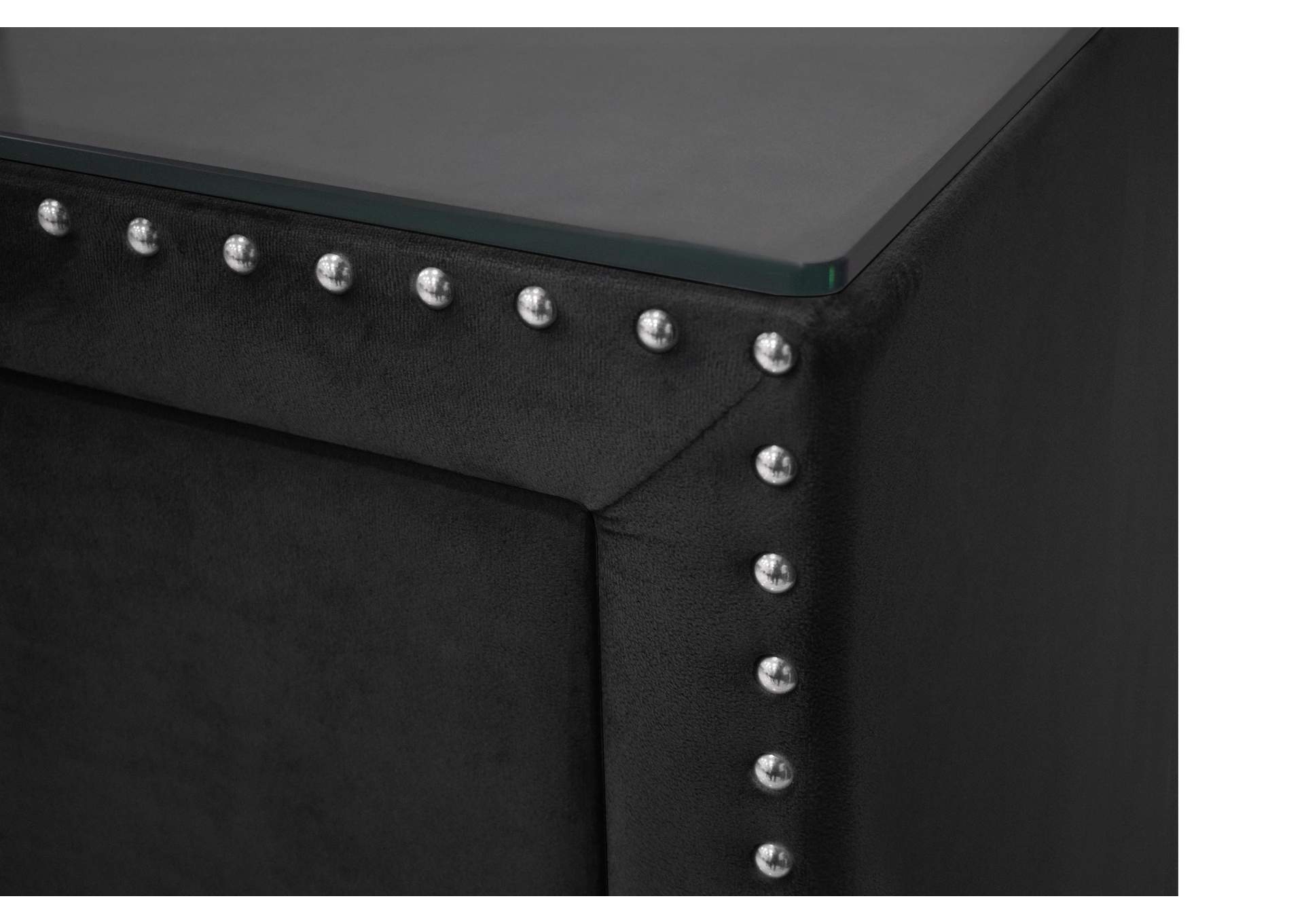 Lucinda Nightstand - Black,Crown Mark