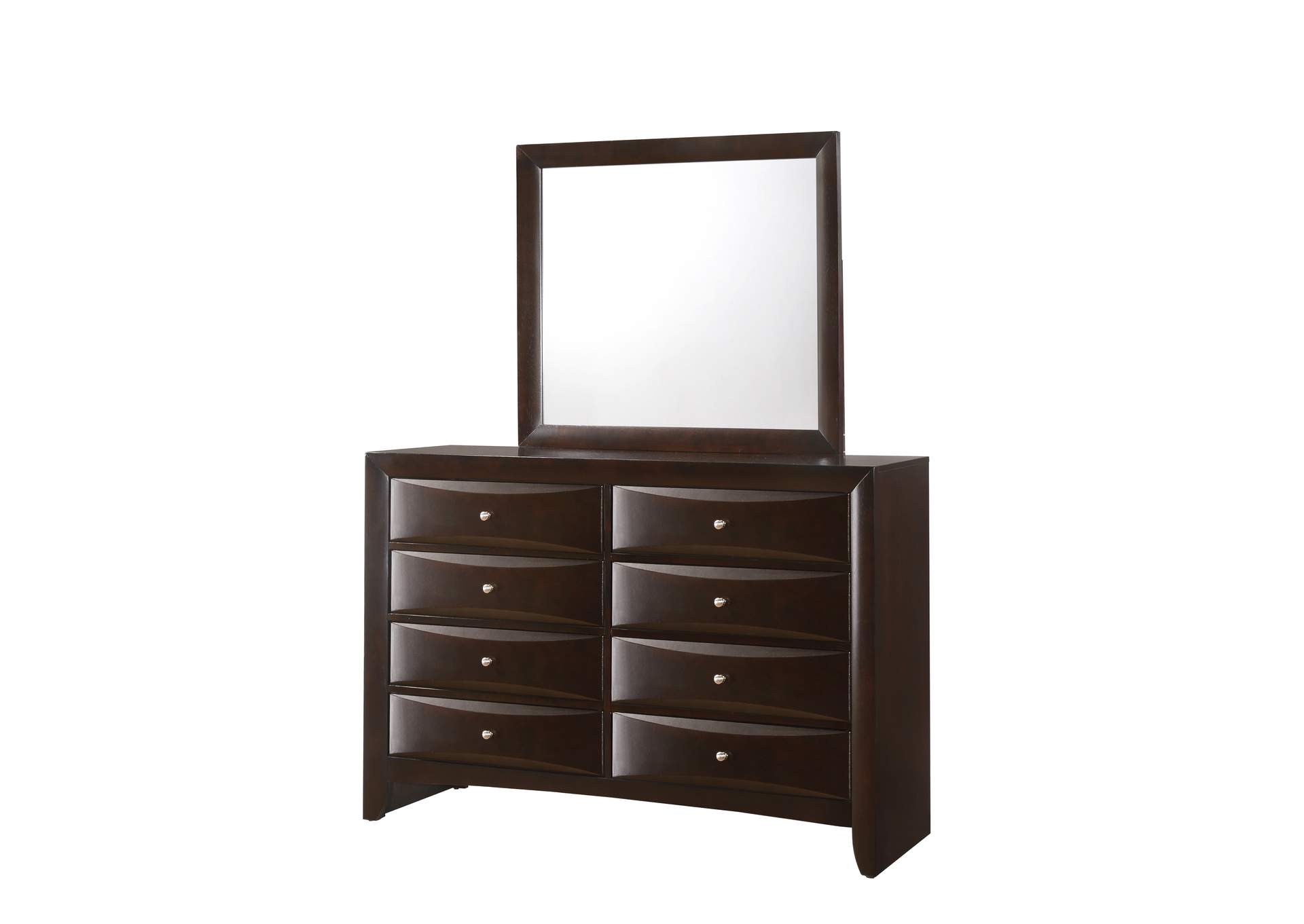 Emily Dark Cherry Dresser Mirror New Furniture Factory Outlet