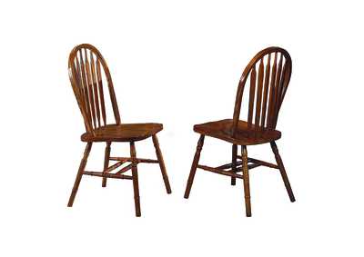 Image for Dark Oak Arrow Windsor Chair 38"H