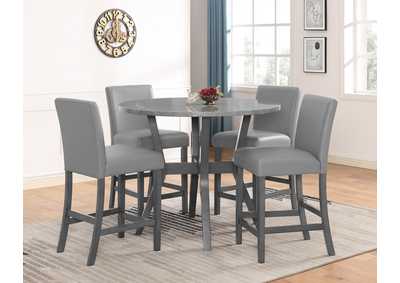 Image for Judson 5 - Pk Counter Height Table Set Grey