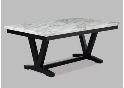 Image for Tanner Dining Table Faux Carrara Marble