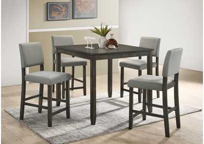 Derick 5 - Pk Counter Height Table Set Grey
