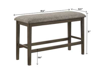 Ember Counter Height Bench,Crown Mark