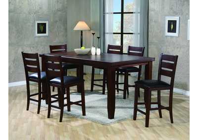 Bardstown Counter Height Extension Dining Table w/ 6 Side Chairs,Crown Mark