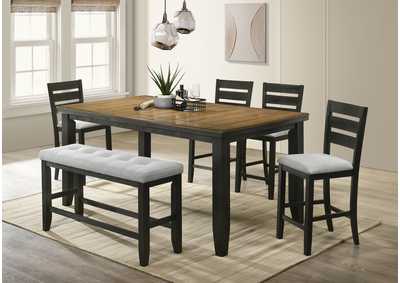 Bardstown Ct Table Wheat Charcoal,Crown Mark