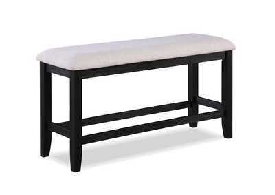 Regent Counter Height Bench Charcoal Black