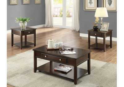 Image for Julian Brown Coffee Table W/ 2 End Tables