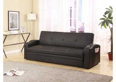 Easton Black Adjustable Sofa,Crown Mark