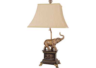 ELEPHANT TABLE LAMP 29 H,Crown Mark