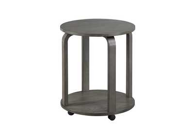 Image for Gray Drew Chairside Table With Casters