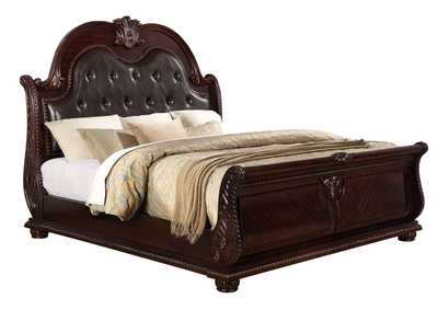 Image for Stanley Dark Brown King Sleigh Bed