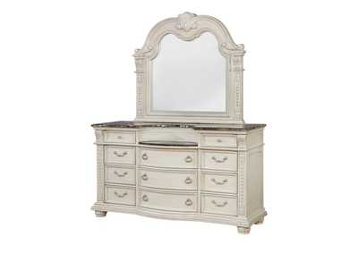 Image for Stanley Antique White Dresser & Mirror