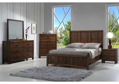 Image for Belmont Black/Brown Full Panel Bedroom Set W/ Dresser, Mirror, Nightstand & Chest