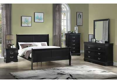 Image for Louis Philip Black Twin Bed