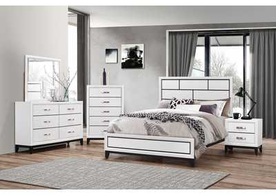 Image for Akerson Chalk Full Bedroom Set W/ Dresser, Mirror, Nightstand & Chest