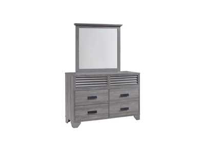 Sarter Light Grey Dresser & Mirror,Crown Mark