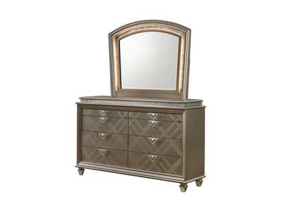 Image for Cristal Gold Dresser & Mirror