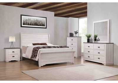 Image for Coralee Chalk Grey Queen Bed W/ Dresser, Mirror, Nightstand, Chest