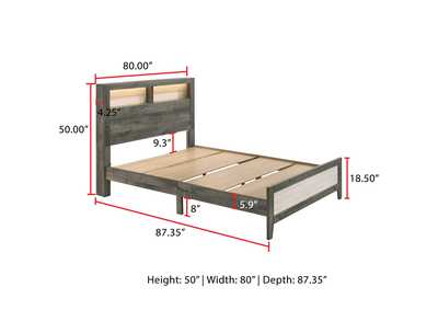 Rhett King Platform Bed In One Box,Crown Mark