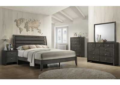 Image for Evan Grey Queen Bedroom Set W/ Dresser, Mirror, Nightstand & Chest