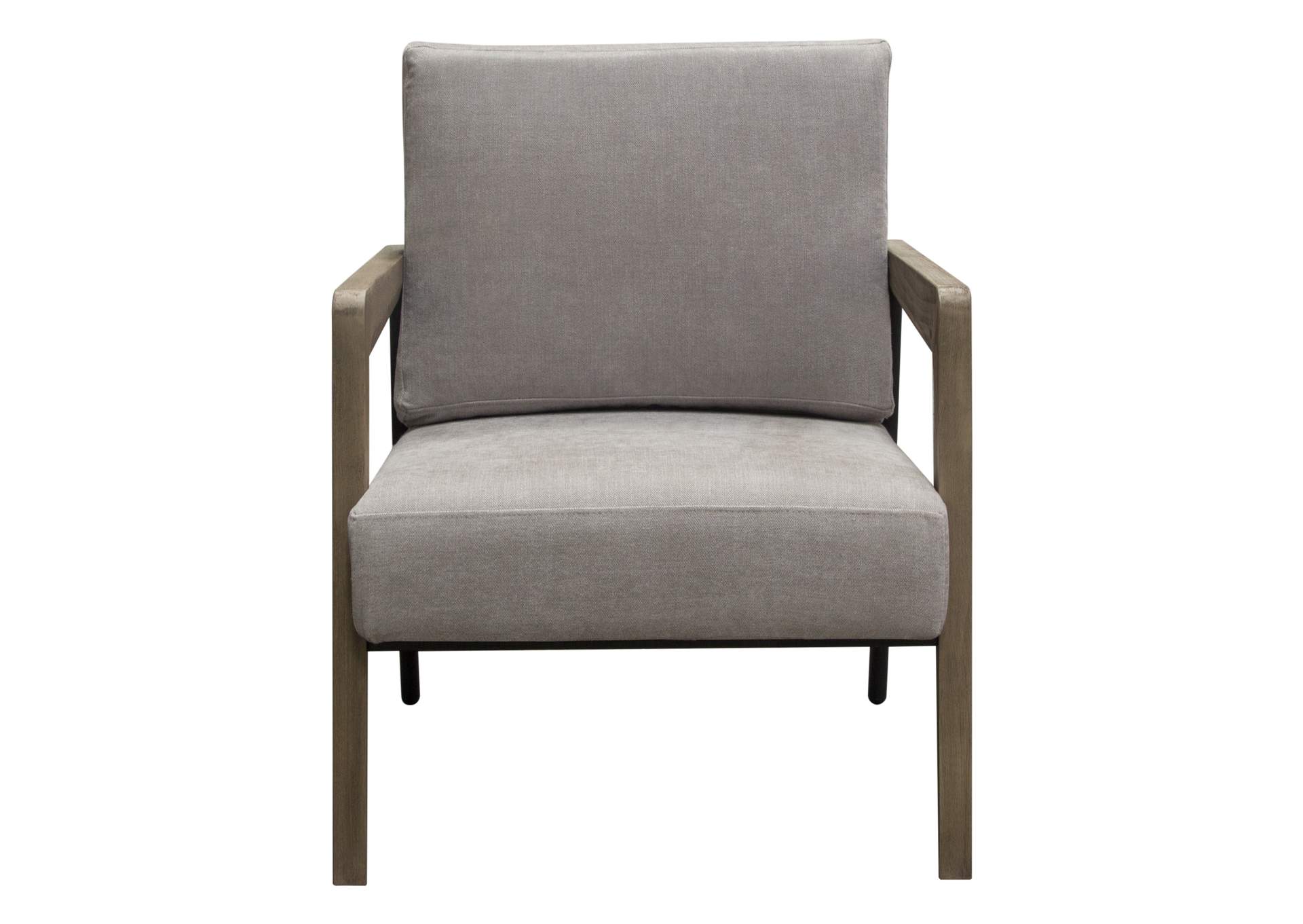 Blair Accent Chair in Grey Fabric with Curved Wood Leg Detail by Diamond Sofa,Diamond Sofa