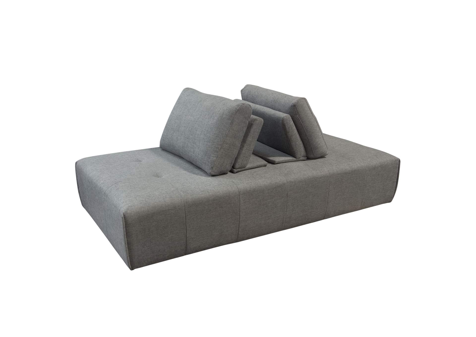 Cloud Lounge Seating Platform with Moveable Backrest Supports in Space Grey Fabric by Diamond Sofa,Diamond Sofa