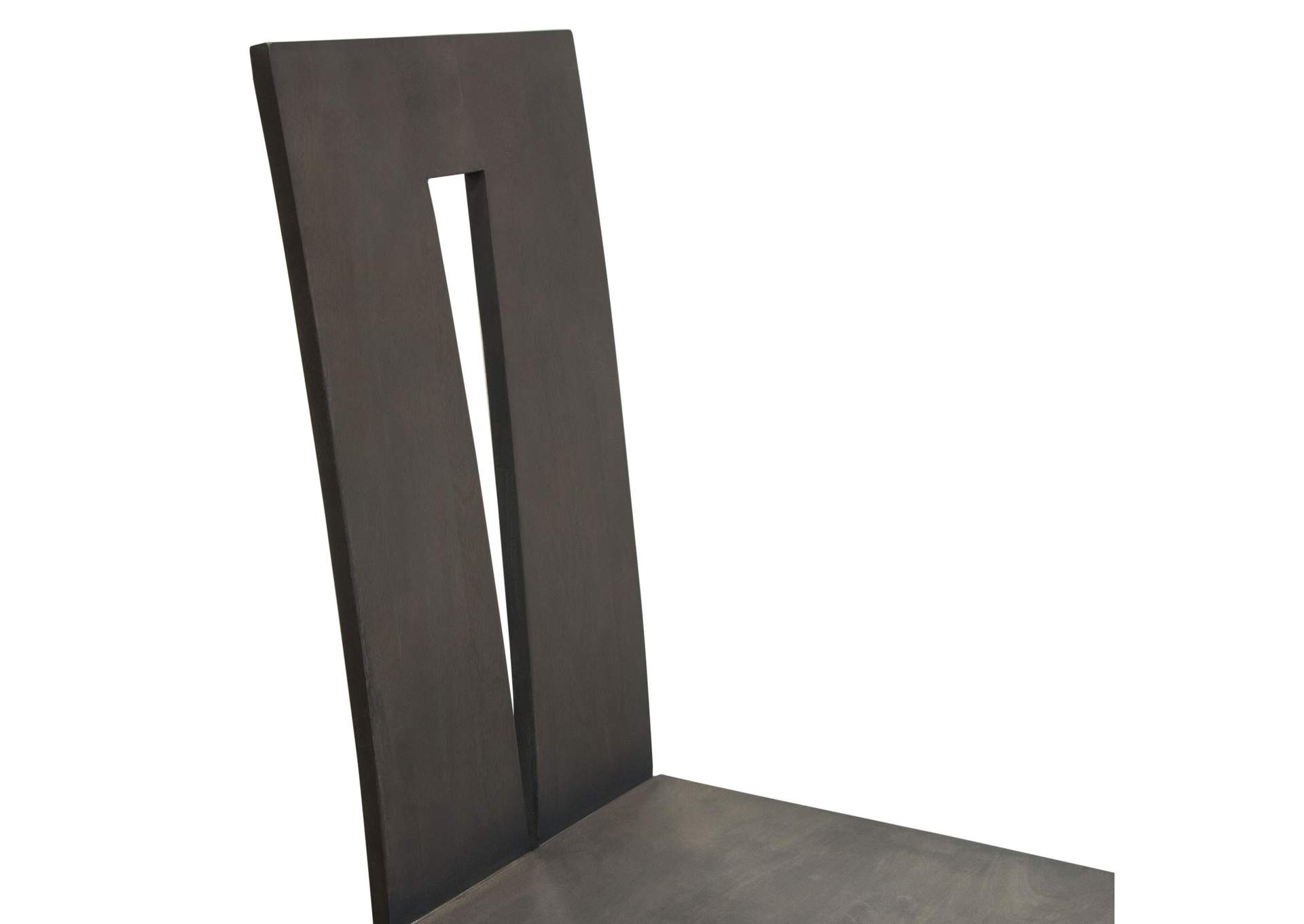 Motion 2-Pack Solid Mango Wood Dining Chair in Smoke Grey Finish w/ Silver Metal Inlay by Diamond Sofa,Diamond Sofa