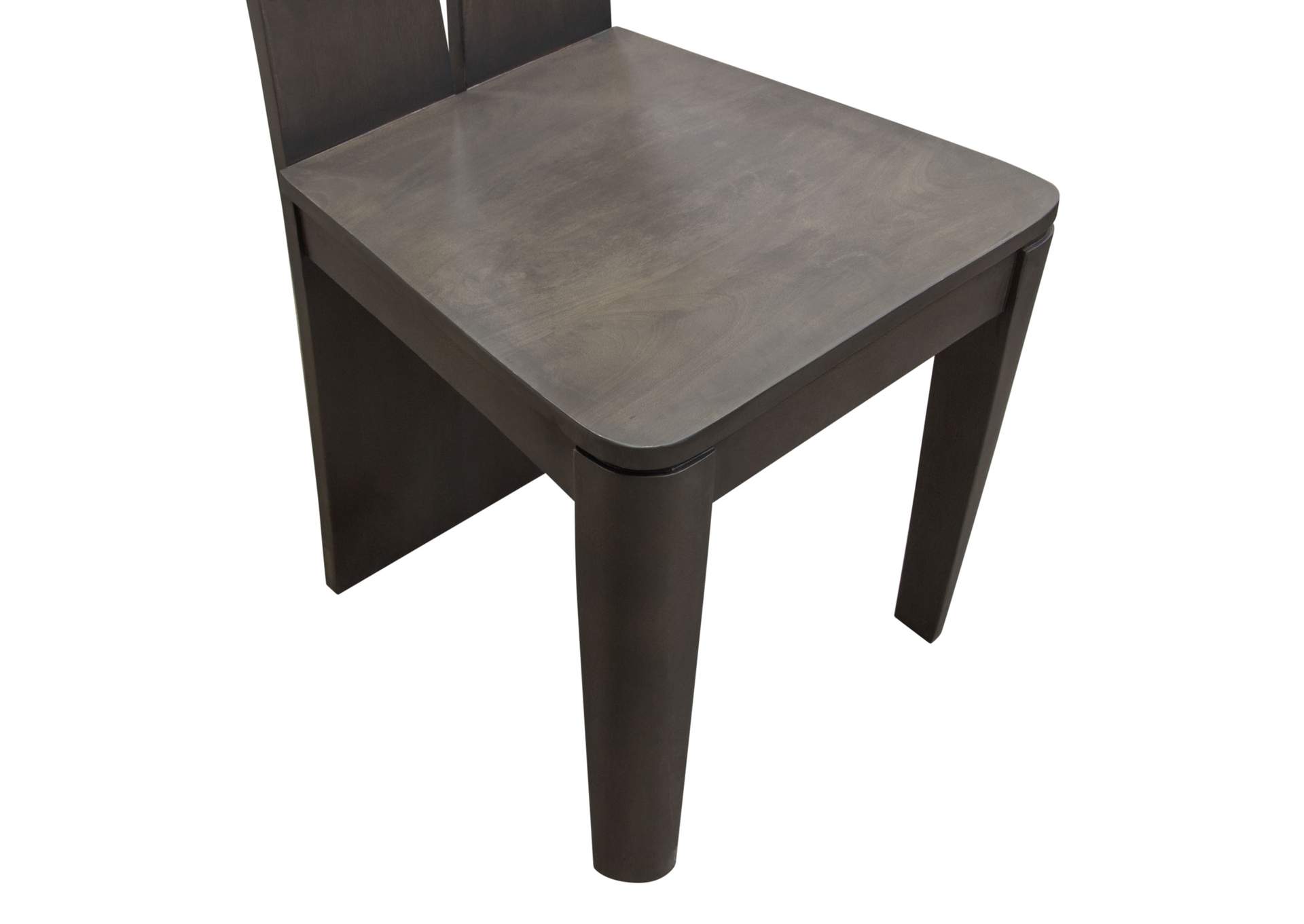 Motion 2-Pack Solid Mango Wood Dining Chair in Smoke Grey Finish w/ Silver Metal Inlay by Diamond Sofa,Diamond Sofa