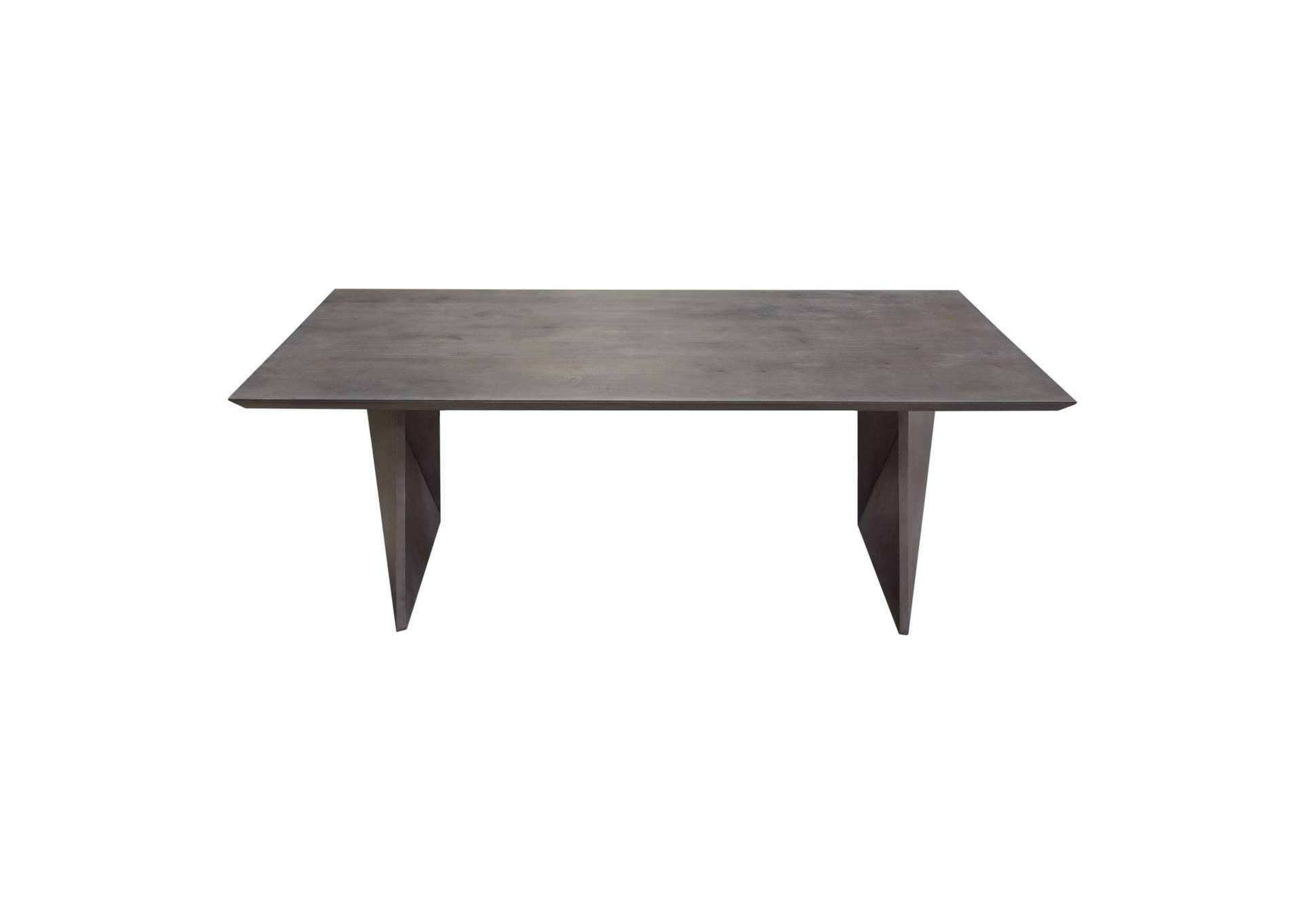 Motion Solid Mango Wood Dining Table in Smoke Grey Finish w/ Silver Metal Inlay by Diamond Sofa,Diamond Sofa