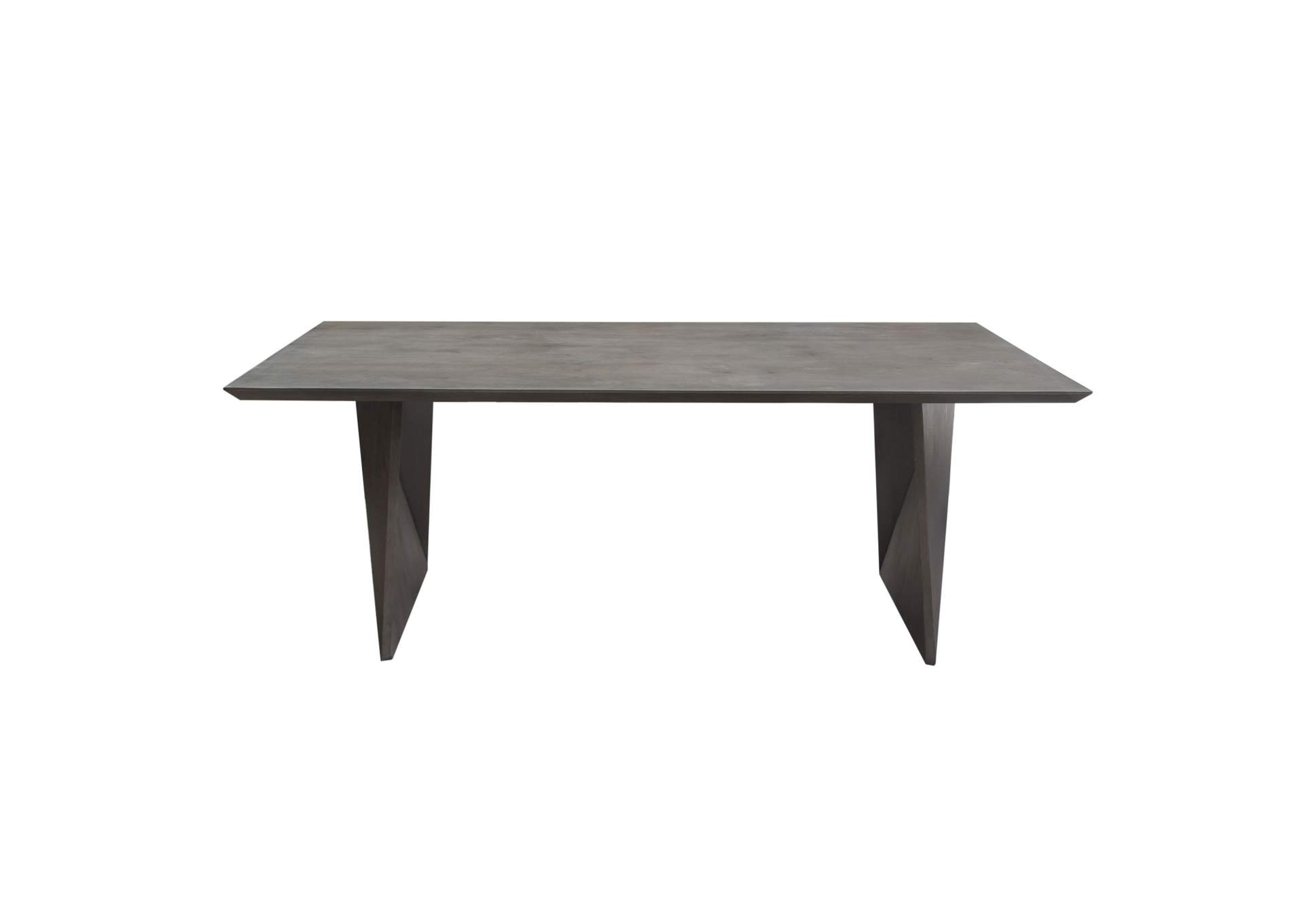 Motion Solid Mango Wood Dining Table in Smoke Grey Finish w/ Silver Metal Inlay by Diamond Sofa,Diamond Sofa