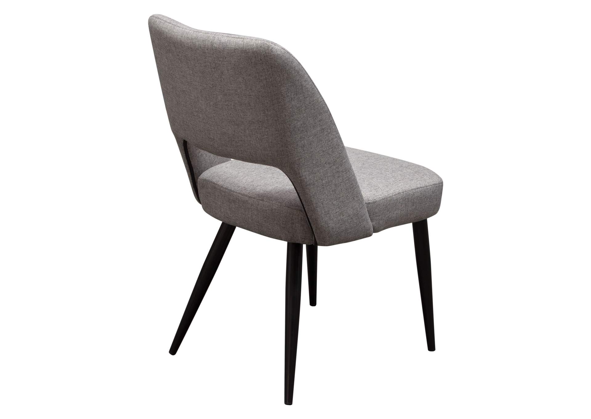 Set of (2) Reveal Dining Chairs in Grey Fabric w/ Black Powder Coat Metal Leg by Diamond Sofa,Diamond Sofa