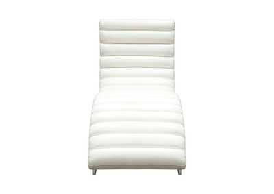 Image for Bardot Chaise Lounge w/ Stainless Steel Frame by Diamond Sofa - White