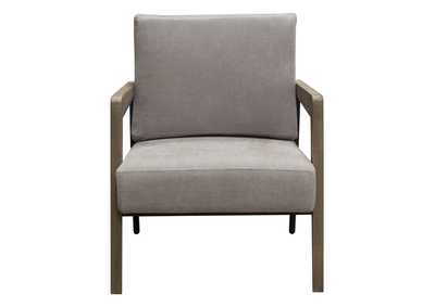 Image for Blair Accent Chair in Grey Fabric with Curved Wood Leg Detail by Diamond Sofa