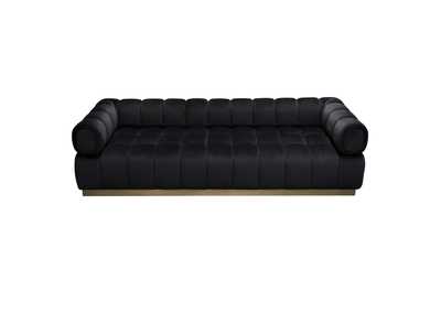 Image for Image Low Profile Sofa in Black Velvet w/ Brushed Gold Base by Diamond Sofa