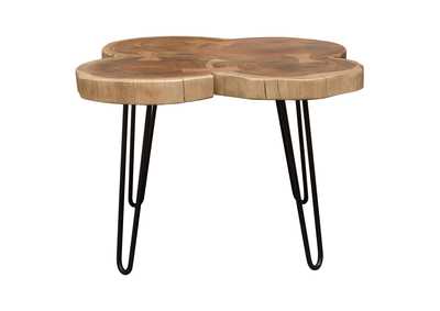 Image for Joss Natural Acacia One of a Kind Live Edge Square Cocktail Table w/ Black Hairpin Legs by Diamond Sofa