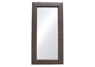Image for Luxe Free-Standing Mirror w/ Locking Easel Mechanism in Elephant Grey PU by Diamond Sofa