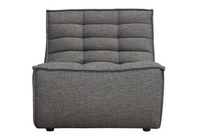 Image for Marshall Scooped Seat Armless Chair in Grey Fabric by Diamond Sofa