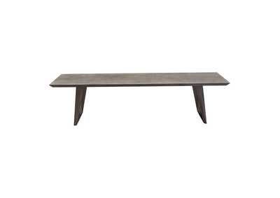 Image for Motion Solid Mango Wood Dining/Accent Bench in Smoke Grey Finish w/ Silver Metal Inlay by Diamond Sofa